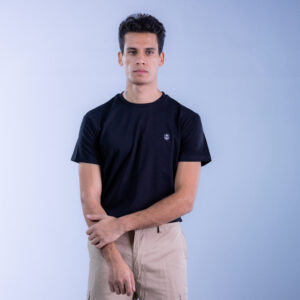 Crew Neck Premium Cotton T-shirt - Black