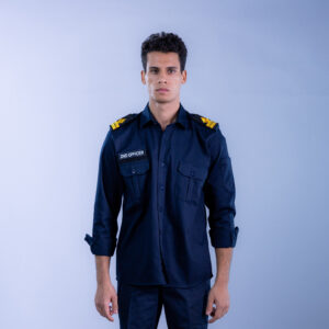 Heavy Duty Premium Cotton Navy Blue Shirt - Long sleeved