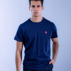 Crew Neck Premium Cotton T-shirt - Blue